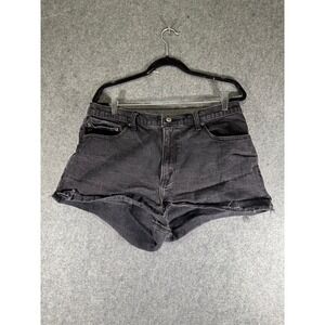Abercrombie & Fitch The Mom Short 16 High Rise Curve Love Black Denim Shorts